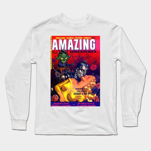 Amazing Adventures No. 4 Long Sleeve T-Shirt by Public Domain Comics